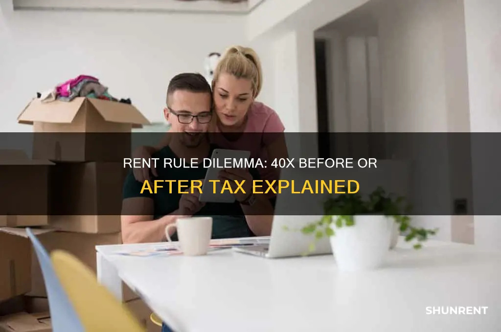 is the 40x rent rule before or after tax