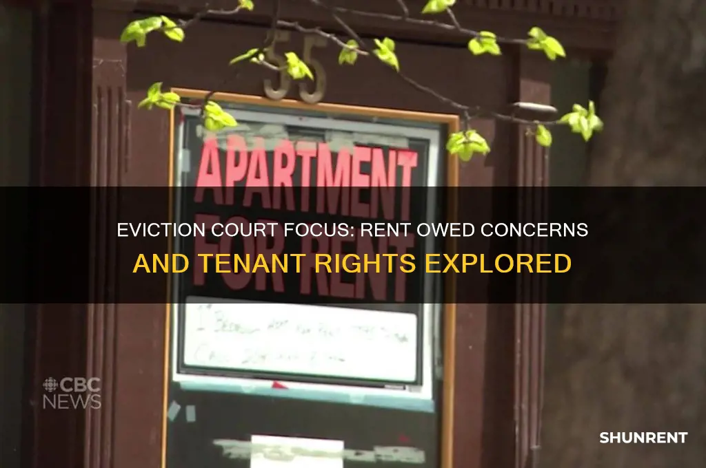 is the eviction court concern about rent owe