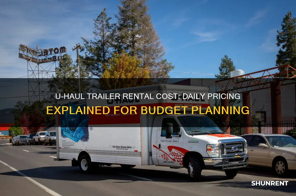 is the price to rent a u-haul trailer per day