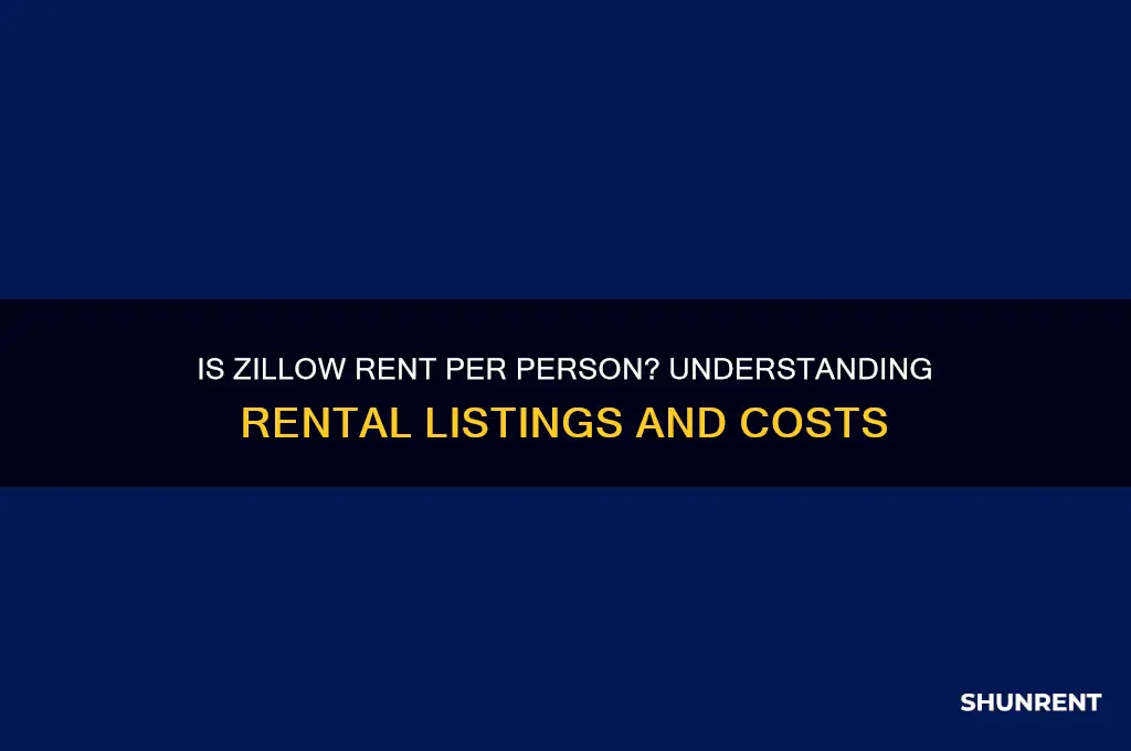 is the rent on zillow per person