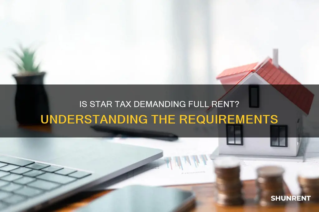 is the statr tax asking for full rent amount