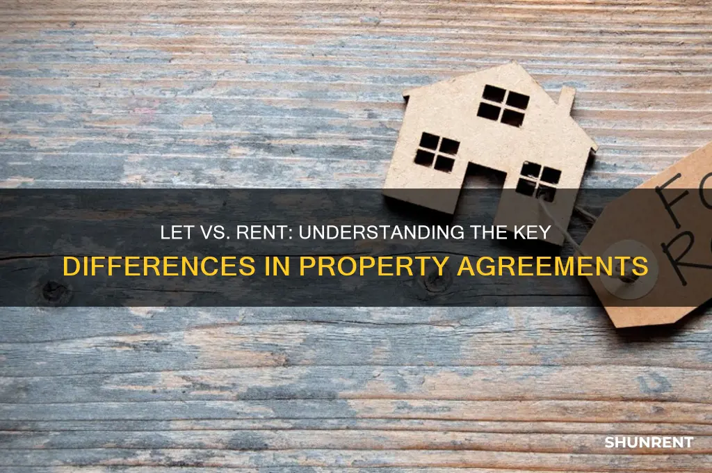is there a difference between let and rent