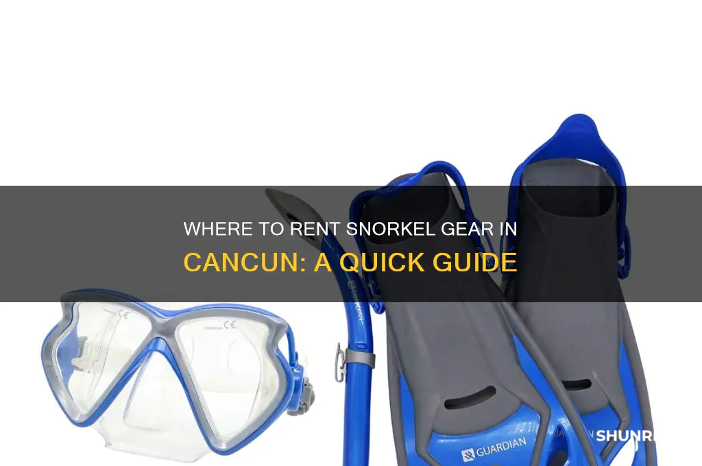 is there a place to rent snorkel equipment in cancun