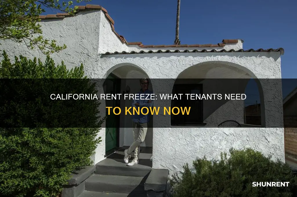 is there a rent freeze in california