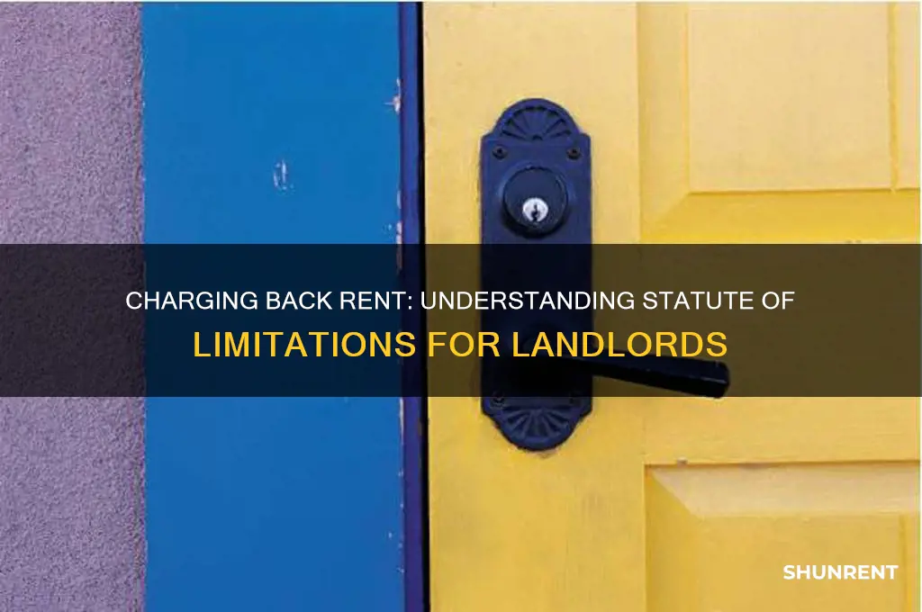 is there a statute of limitations on charging back rent