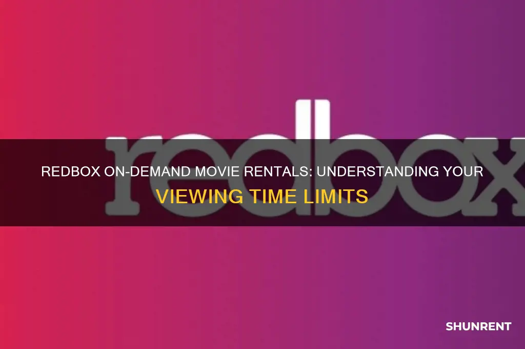 is there a time limitto watchinga rented redbox movieon demand