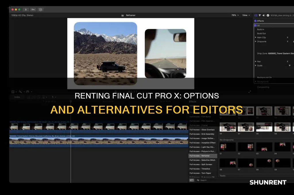 is there a way to rent final cut pro x