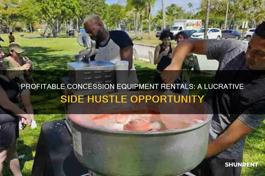 is there money in renting out concession equipment