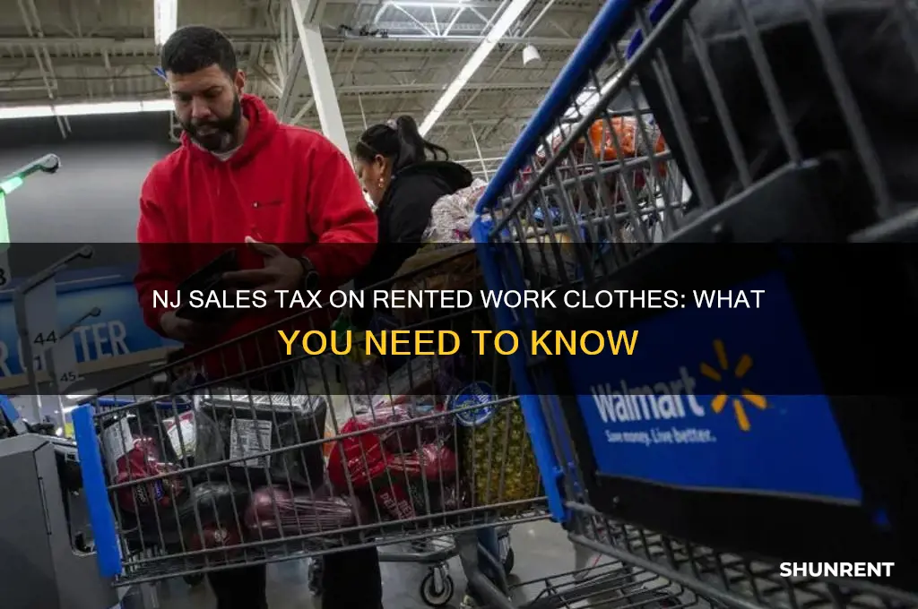 is there nj sales tax on work clothes rented