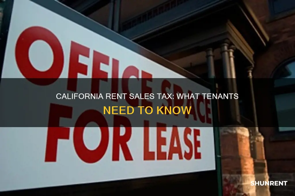 is there sales tax on rent in california
