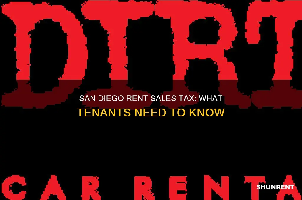 is there sales tax on rent san diego