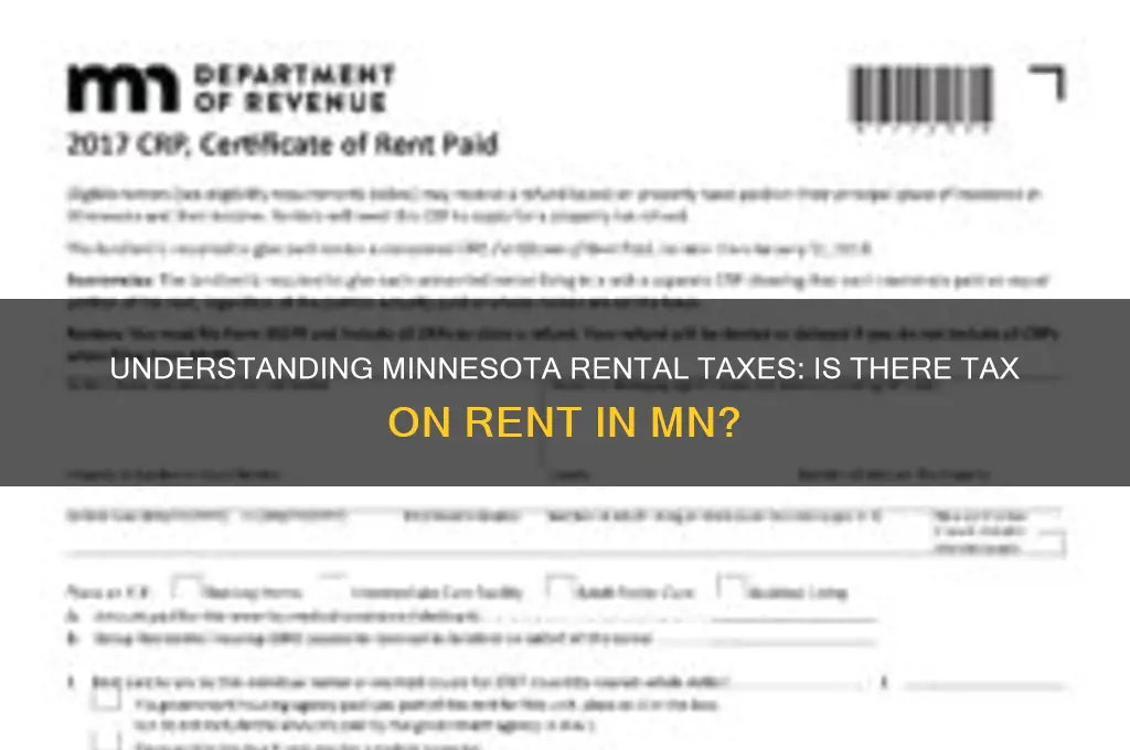 is there tax on rent in mn