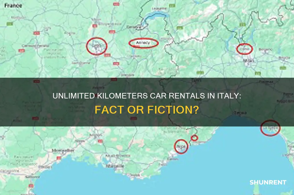 is there unlimited kilometers renting in italy