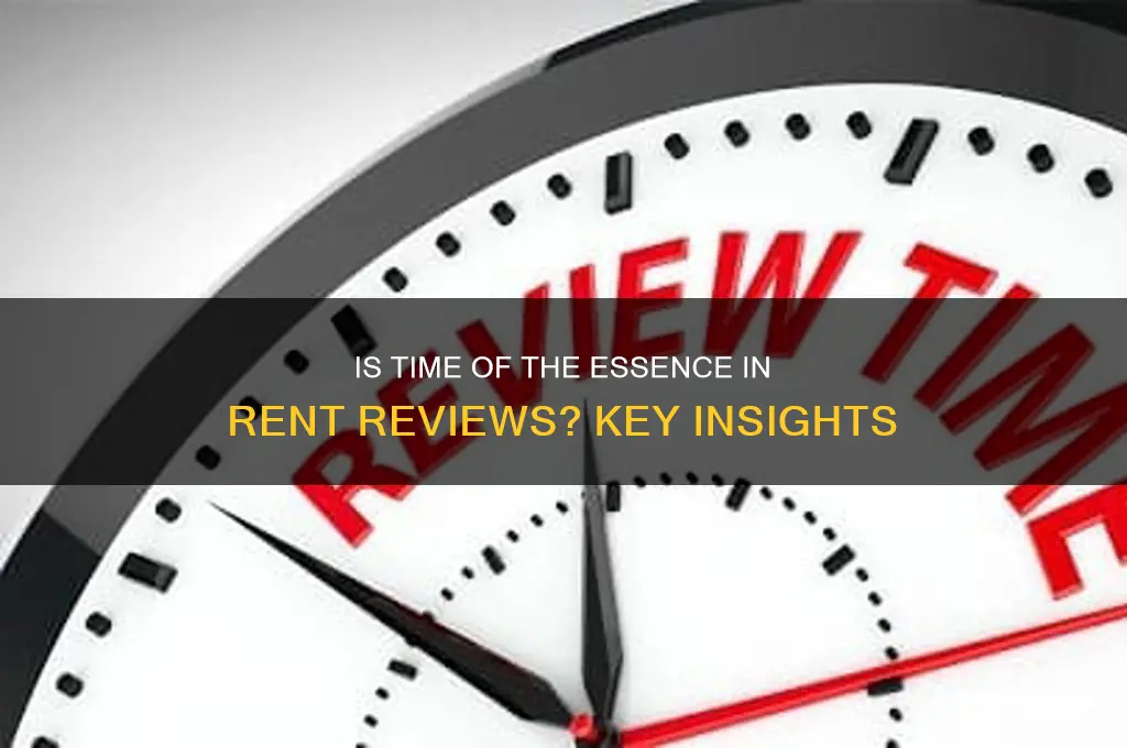 is time of the essence rent review
