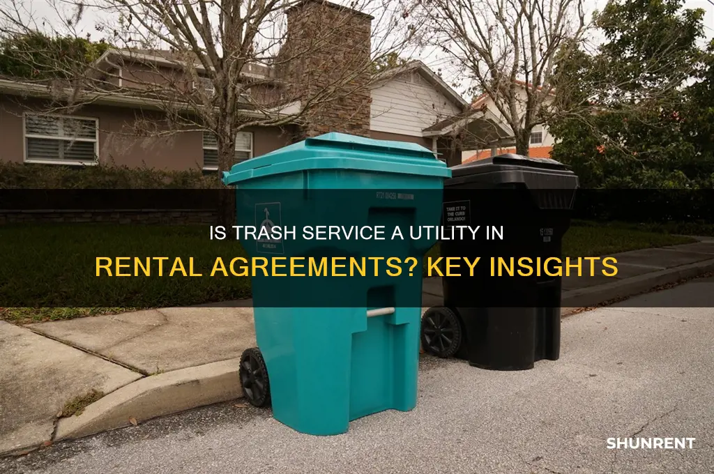 is trash service considered utilities when renting