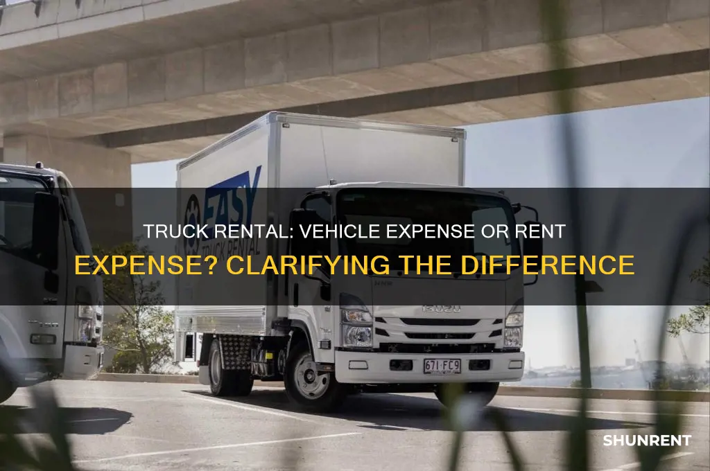 is truck rental a vehicle expense or rent expense