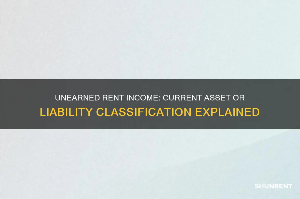 is unearned rent income a current asset