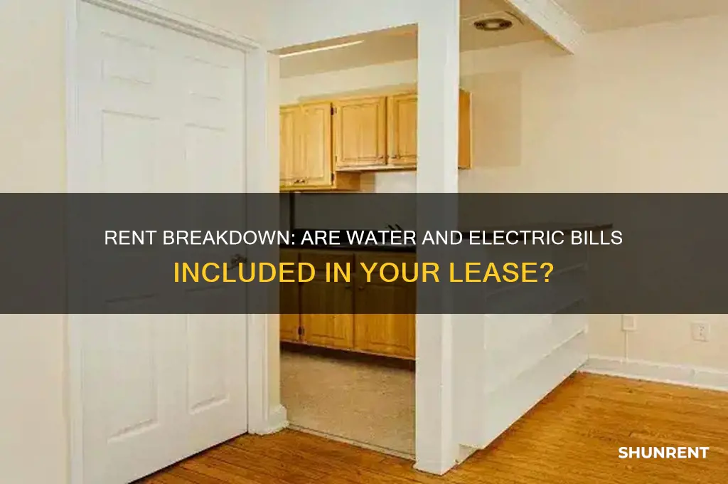 is water and electric included in rent