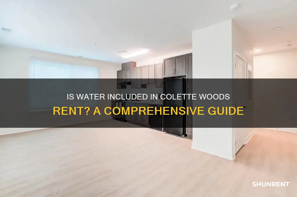 is water covered in colette woods rent