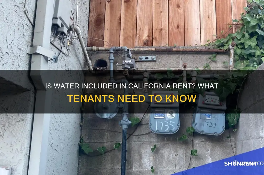 is water free with rent in california