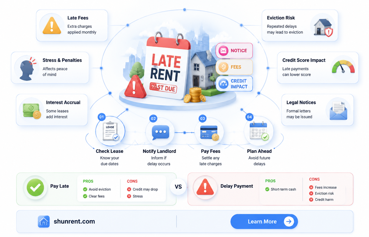 are there any penalties for late rent payments