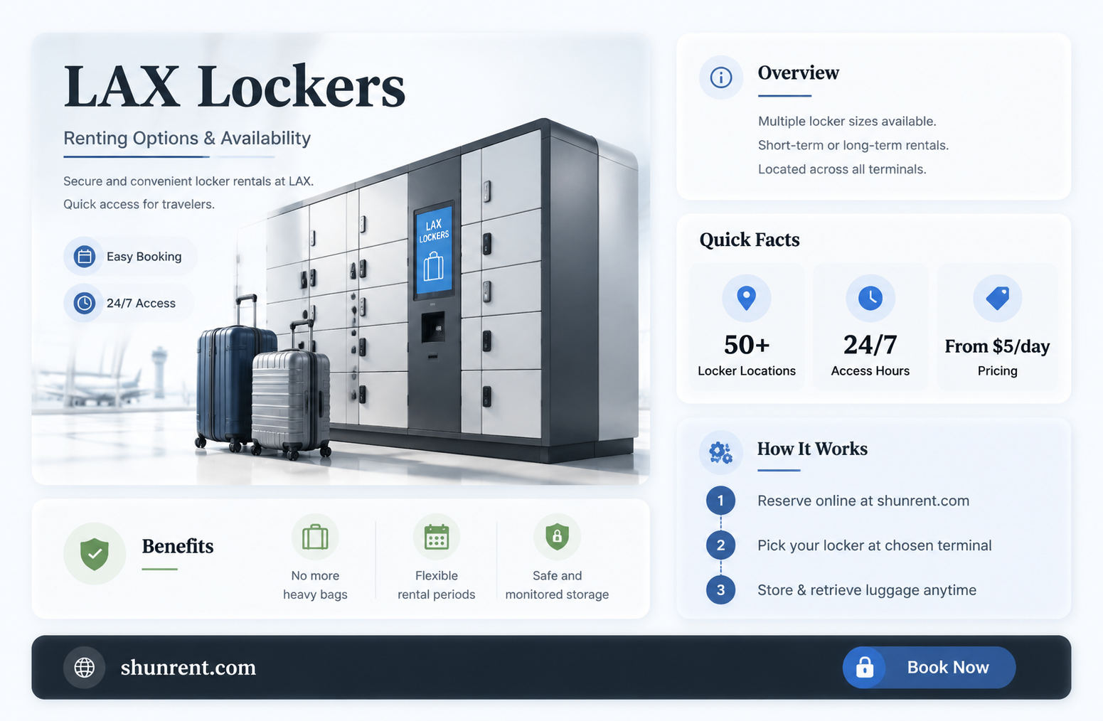 are there lockers for rent at lax airport