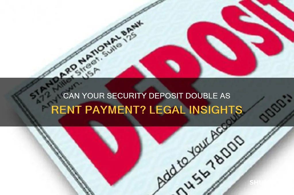 may security deposit be used for rent