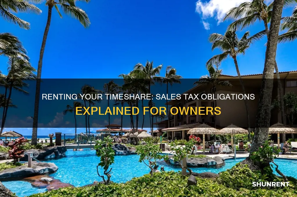 must i charge sales tax when renting my timeshare