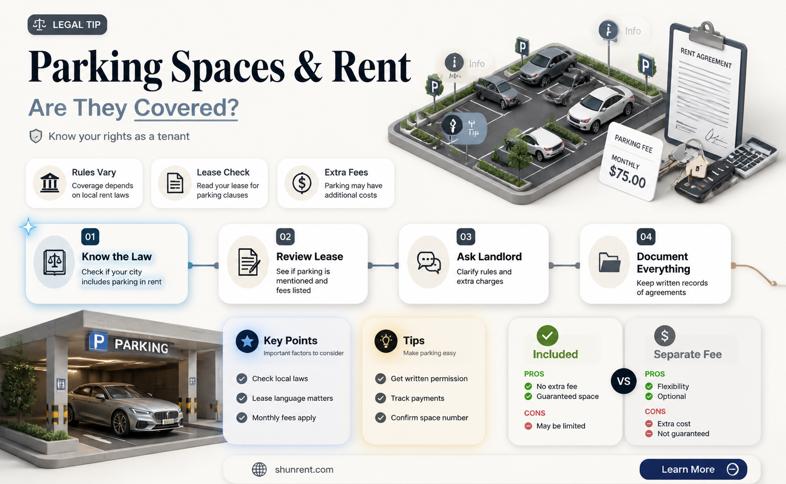are parking spaces covered by rent stabilization in nassau county