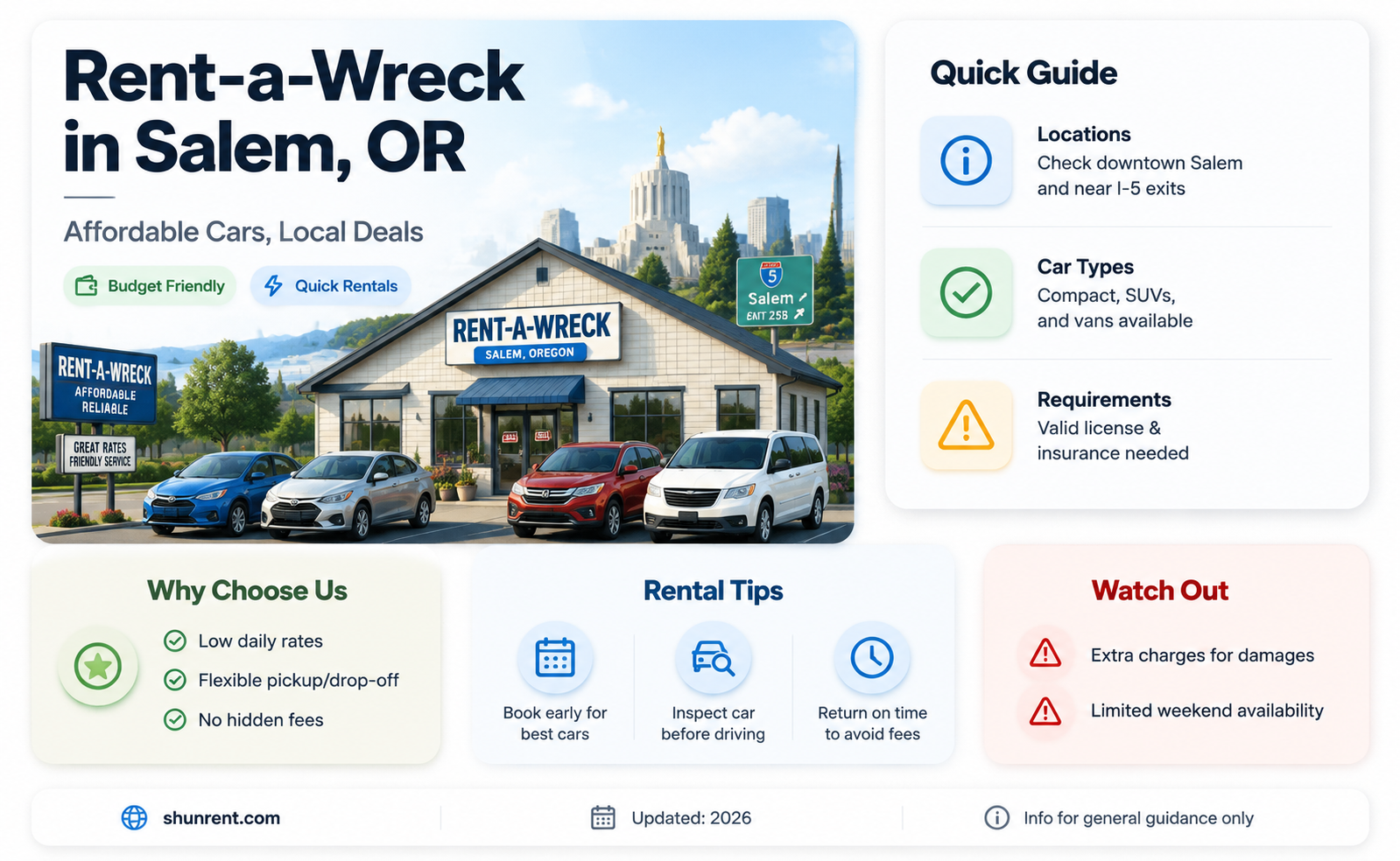 are there any rent a wrecks in salem oregon