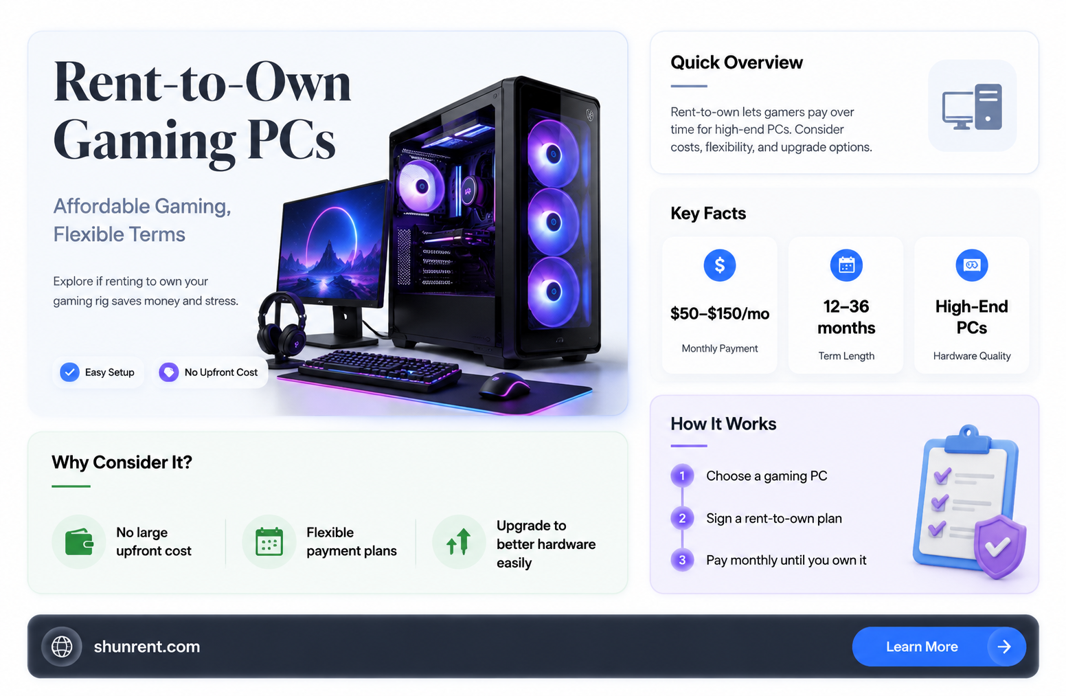 are there any rent to own gaming computers