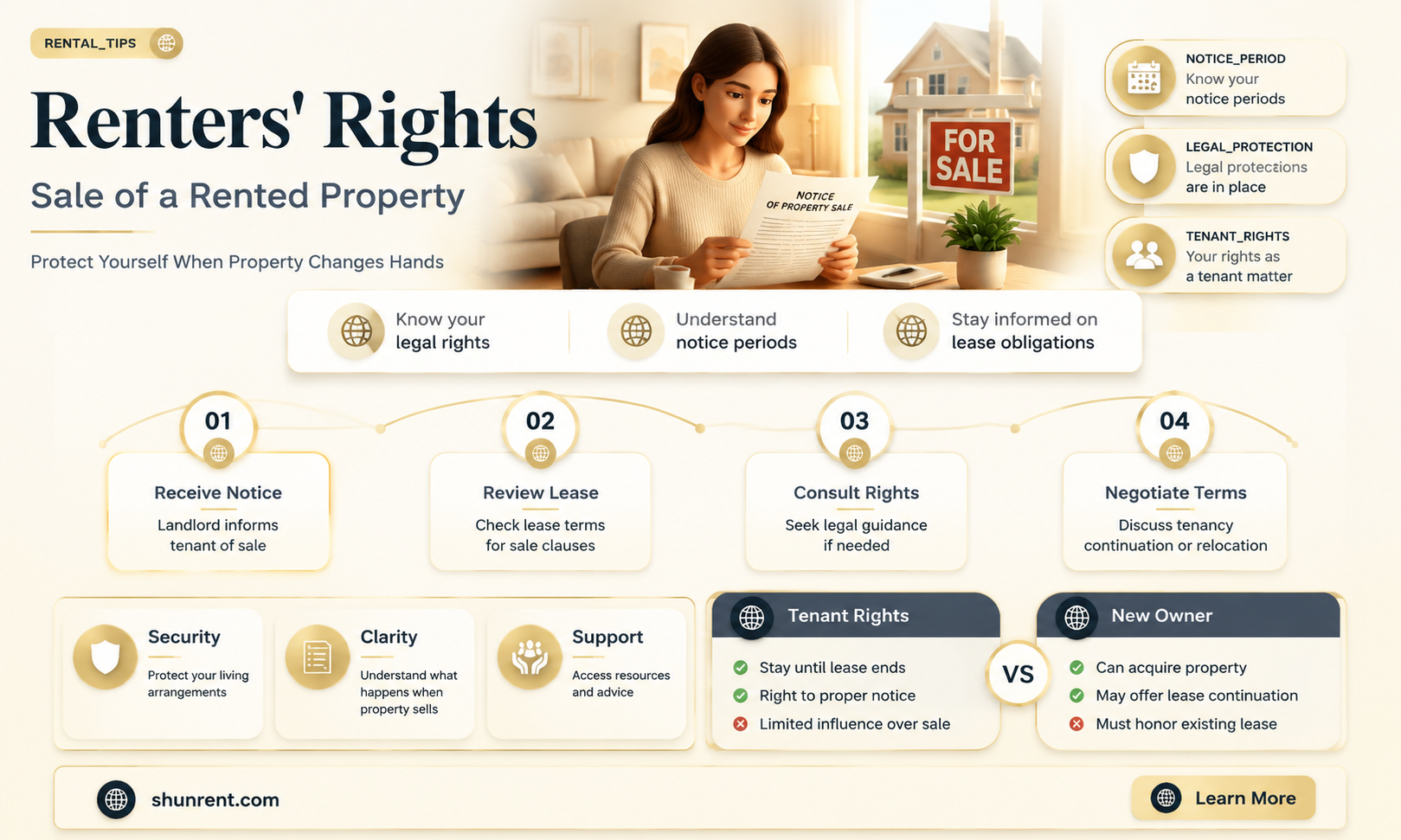 does a renter need to be informed of a sale