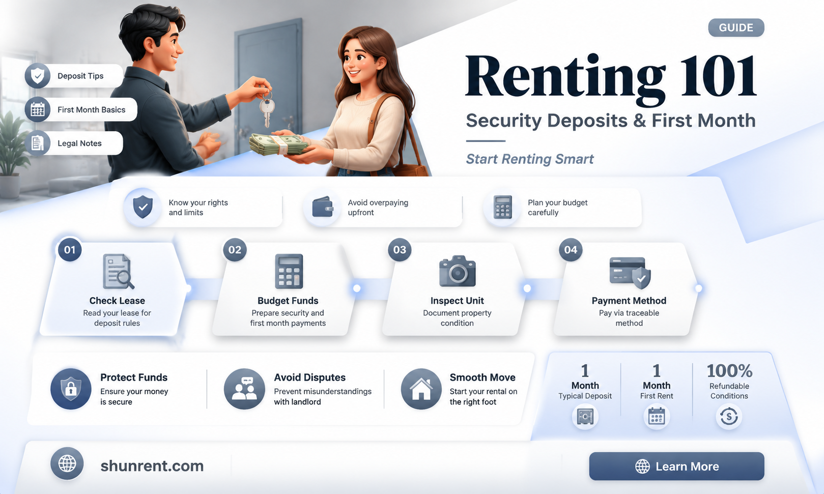 do at to have security deposit plus first month rent