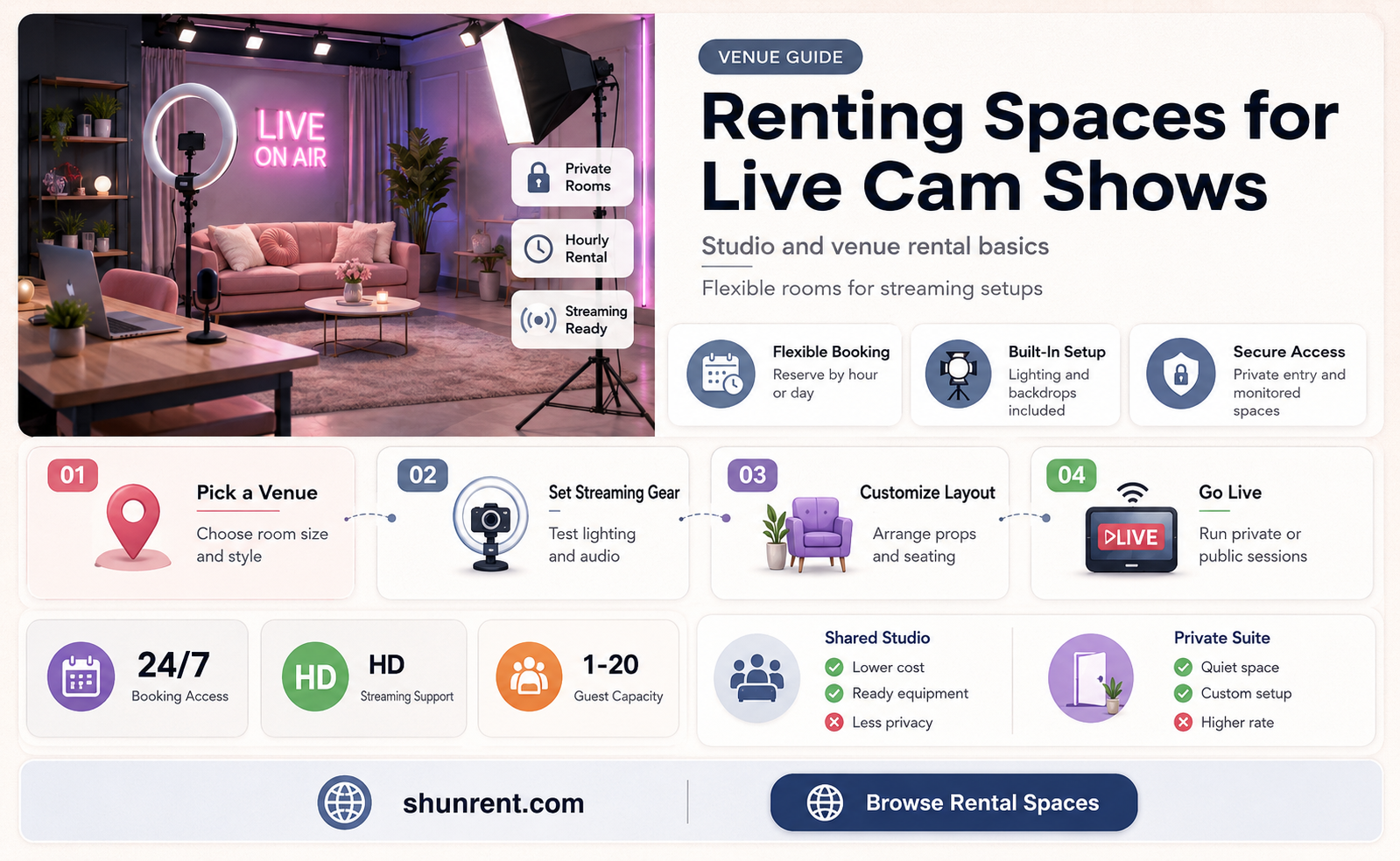 do cam girls rent out spaces for shows together