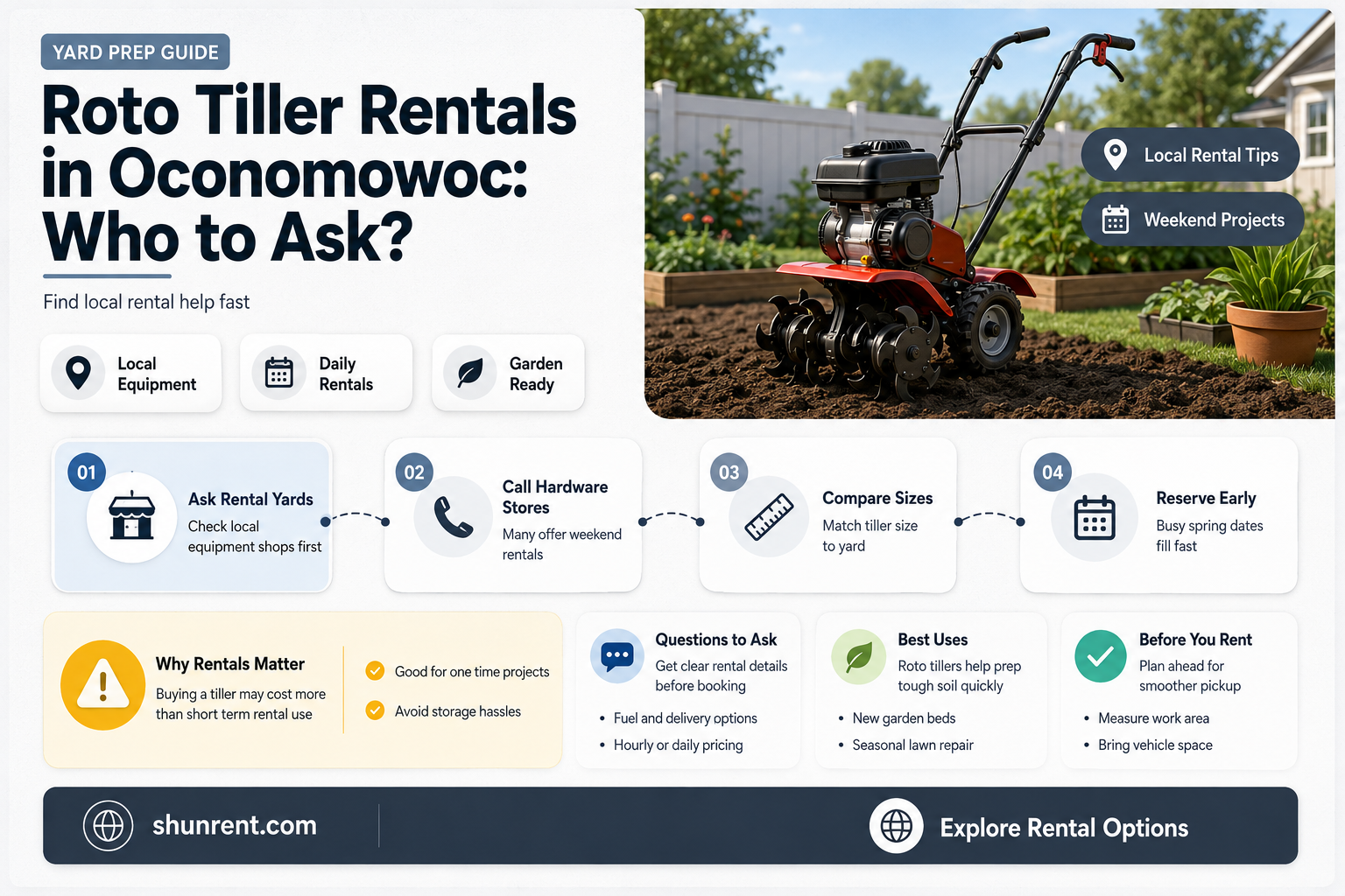 does any firm in oconomowoc rent roto tiller