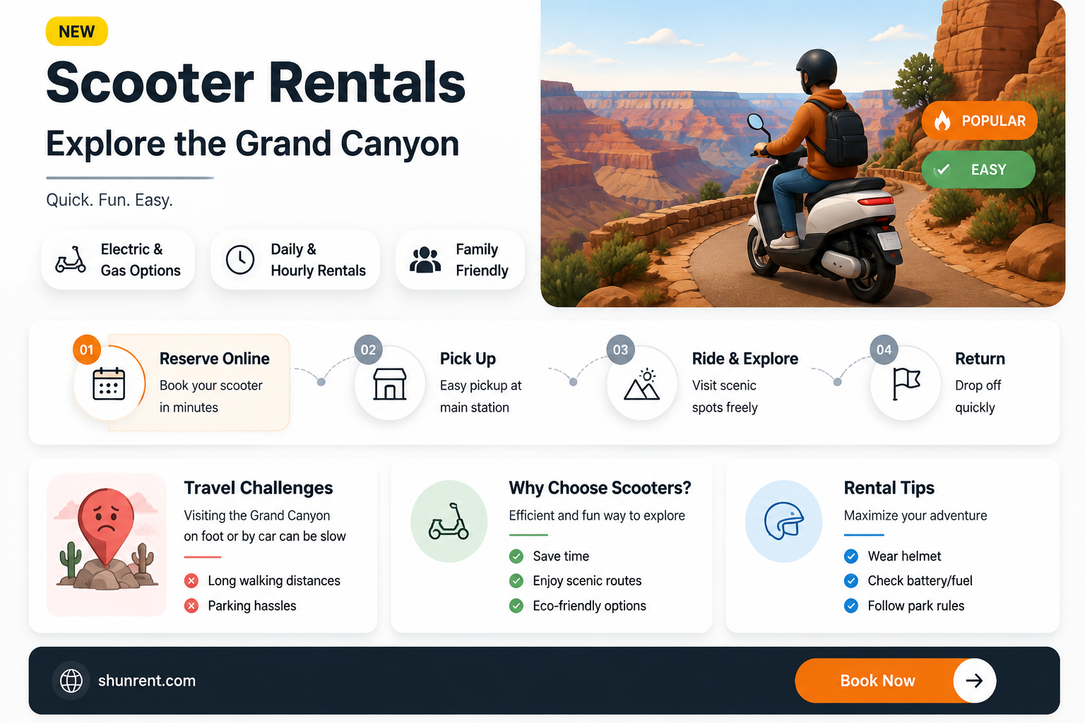 are there scooters for rent at the grand canyon