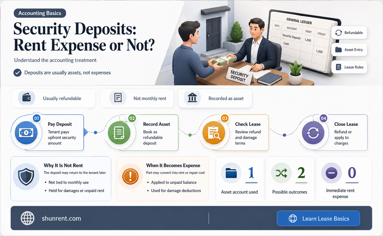 does a security deposit count as rent expense