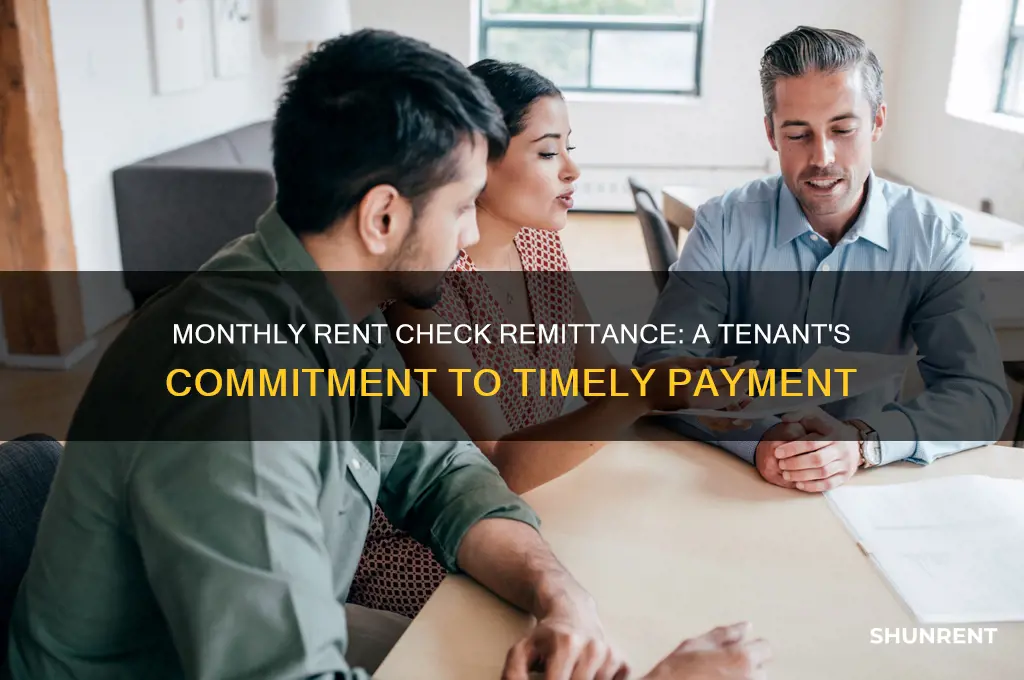 shall endeavor to remit one monthly rent check