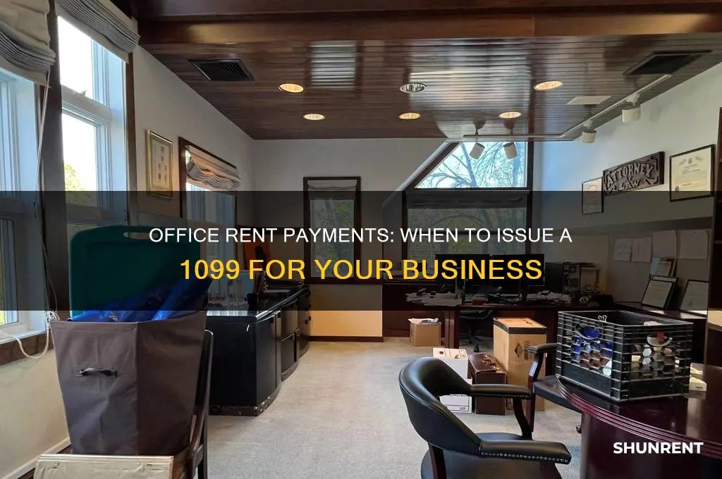 should a business issue a 1099 on office rents paid