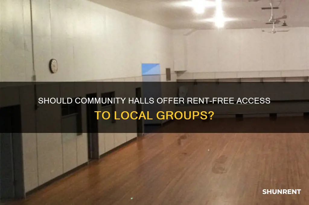 should a hall go rent free for groups