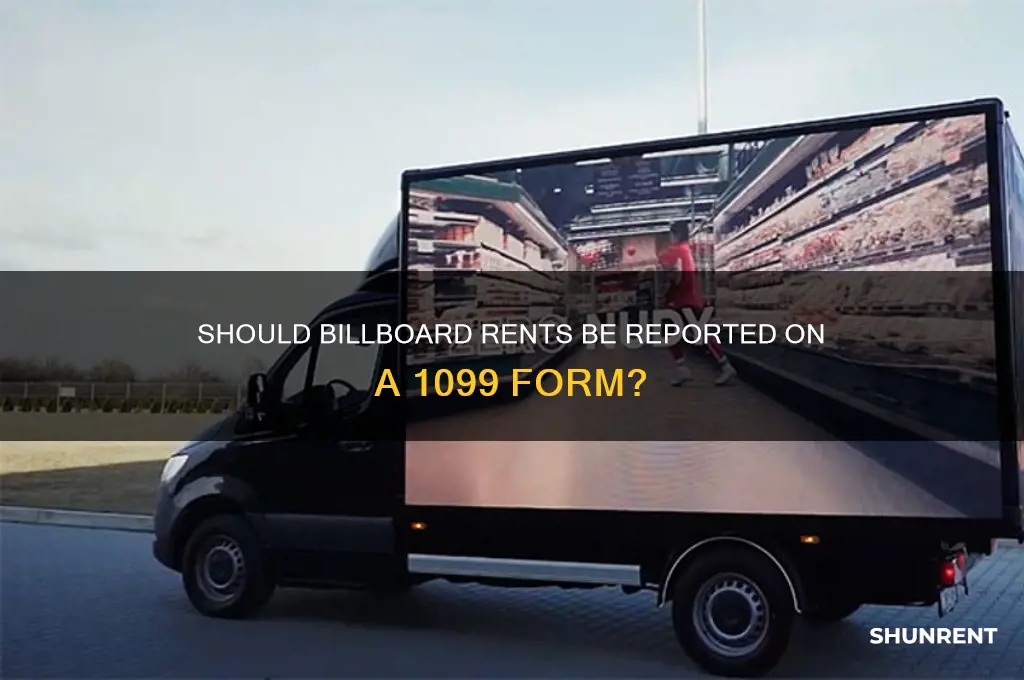 should bill board rents be on a 1099