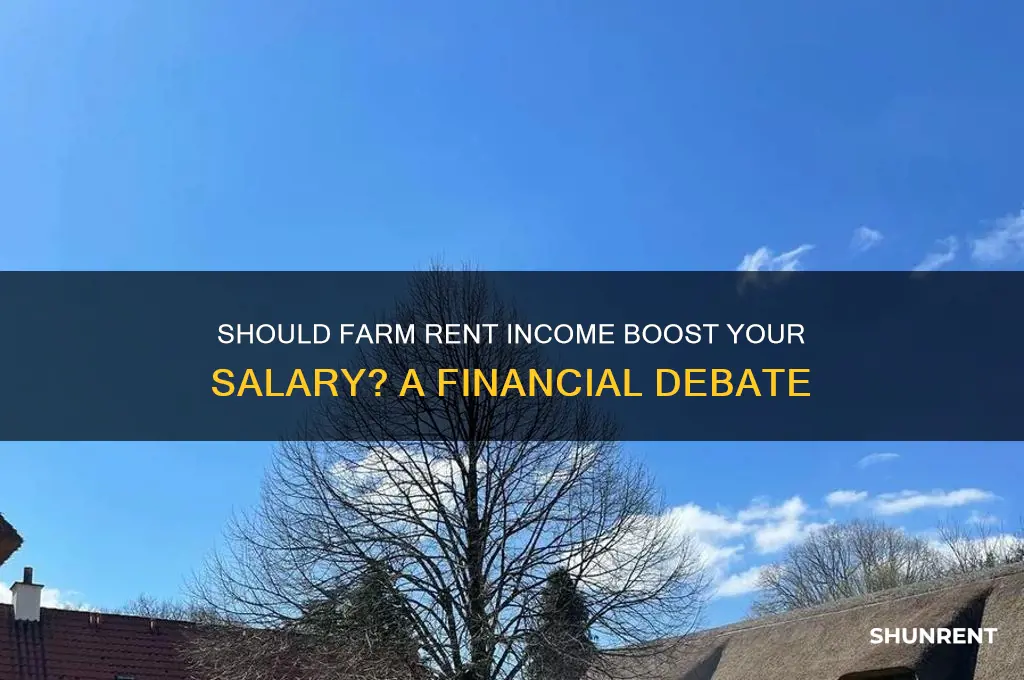 should farm rent income be added to salary wages