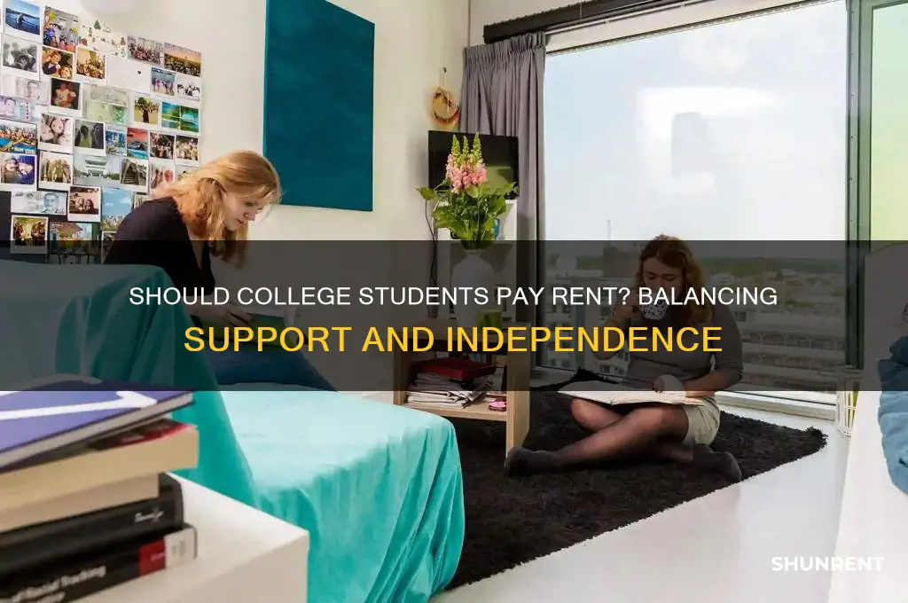 should i charge my college student rent