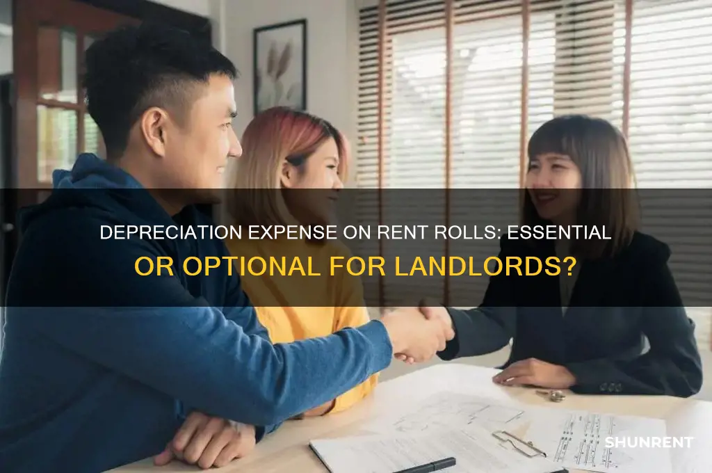 should i include depreciation expense on my rent roll