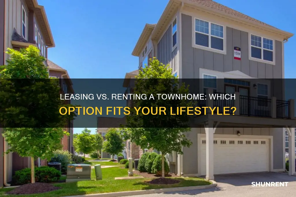 should i lease or rent a townhome