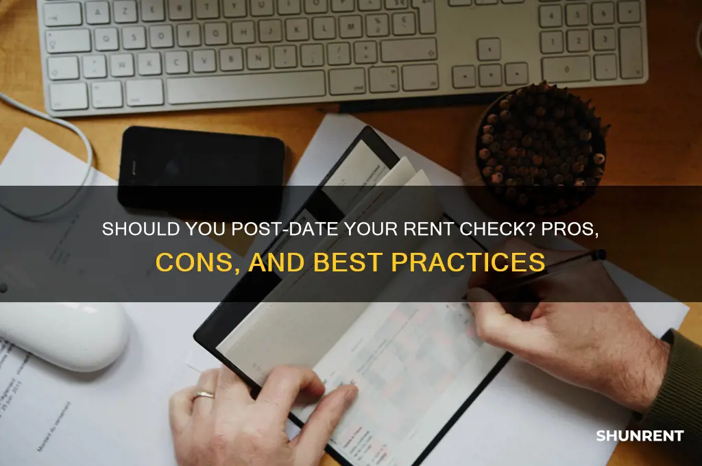 should i post date my check for rent