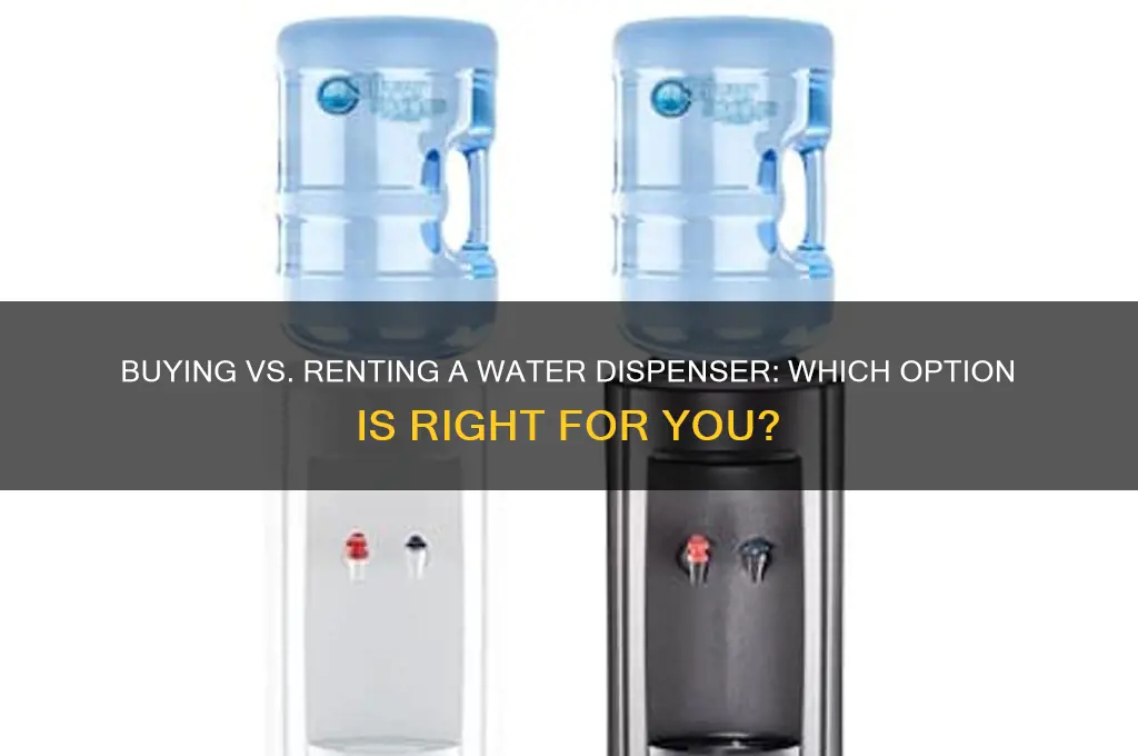 should i purchase or rent water dispenser