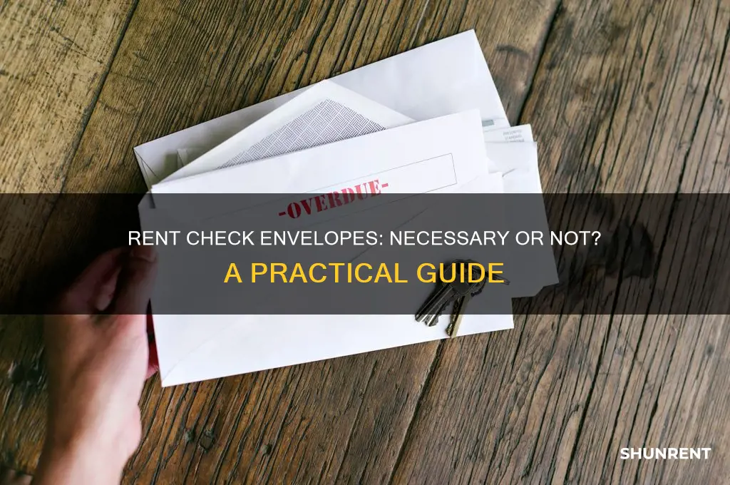 should i put my rent check in an enveloper
