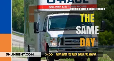 Should You Rent a U-Haul Trailer the Same Day?