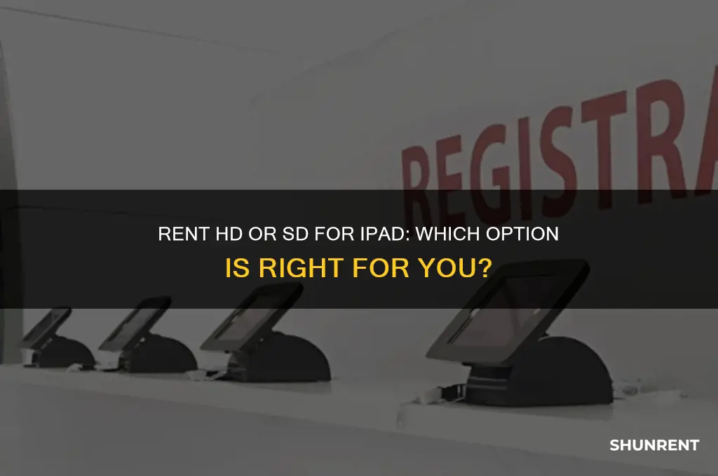 should i rent hd or sd for ipad